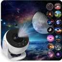 Upgrade Galaxy Projector for Bedroom, Home Planetarium Projector Lamp,LED Space Galaxy Lamp, Room Decor for Kids Adults with 14 Planet Discs, Moon/Halloween/Birthdays Light Star Projector with Timer