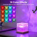 Ocean Wave Projector Light, Mood Lighting Ambient Lighting Luminorthe Cube Northern Lights Projector with 16 Colors and Dynamic Ripple Effect for Living Room Bedroom Decor - 5.1inch