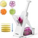 Safe Mandoline Slicer, Potato Clips Slicer, Vegetable Food Slicer, Thickness Adjustable for Cucumber Onion Carrot Lemon (Only Slicer White)