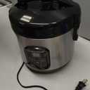Hamilton Beach Digital Programmable Rice Cooker & Food Steamer, 8 Cups Cooked (4 Uncooked), With Steam & Rinse Basket, Stainless Steel (37518)