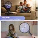 YISSVIC Electric Fly Swatter Bug Zapper Racket Dual Modes Mosquito Killer with Purple Mosquito Light Rechargeable for Indoor Home Office Backyard Patio Camping (Black 2 Pack)