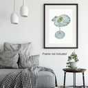 Funky Green Seashell Martini Wall Art Cocktail Posters Trendy Bar Cart Canvas Print Room Decor Dorm Decor Aesthetic Living Room Dining Room Kitchen Decorations for Home16x24inch Unframed