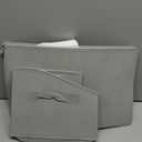 Criusia Closet Organizers Bins 4 Pack - Large Collapsible Shelf Organizer with Handles - Fabric Trapezoid Home Organization and Storage Baskets for Organizing Clothes Toy Blanket Towel Purse Hats (Grey)