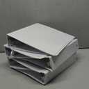 CIXILDTS 2'' 3 Ring Binder, Standard 2-inch Round Ring Binder Fit Letter Size Paper, Presentation View Binders, White, 5-Pack