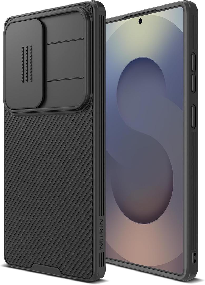 Nillkin for Samsung Galaxy S25 Ultra Case with Camera Cover, [Lens Protection] Mil-Grade Shockproof Protective Bumper Hard Cover Slim Phone Case for Galaxy S25 Ultra Cases 6.9'' Black