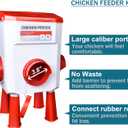 Float-Controlled Automatic Chicken Waterer & No Waste Feeder Kits - Chicken Coop Accessories, Poultry Waterer and Feeder, Two Buckets 3 Gallon/18-23 Pounds