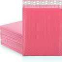 Koja 5 X 8.6 Padded Bubble Mailers 50-Pack. Quality Mailing and Shipping Envelopes and Bags with 5 X 7" Usable Size. Extra-thick Padding. Fast and Easy Self-seal Envelope. (Pink)