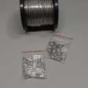 Wire Rope, 1/16 Wire Rope, 304 Stainless Steel Cable, Aircraft Cable, 328FT,Steel Wire, with Loop Sleeve and Steel Thimbles, Clothes Line Wires, Trellis Wire, 7x7 368lbs Breaking StrengthBlack axis
