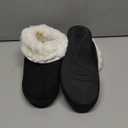 Wishcotton Women's Wool Cozy Memory Foam Winter Slippers Indoor Outdoor with Fuzzy Faux Fur Collar (8, Black)