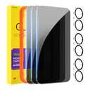 PEHAEL 3+3 Pack for iPhone 17 Privacy Screen Protector with Camera Lens Protector Full Coverage Anti-Spy Tempered Glass Film 9H Hardness Easy Installation Bubble Free [6.3 inch]