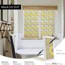 3D Stained Glass Window Film, Decorative Window Privacy Film for Bathroom,Front Door,Home, Sun Blocking Heat Control,Static Cling,Daisy, 23.6inch x 35.4inch
