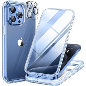 Miracase for iPhone 15 Pro Case Full-Body Clear Bumper Phone case with Built-in Glass Screen Protector& Camera Protector, Military Drop Proof 15 Pro Clear Case Cover 6.1 inch,Clear Blue Miracase for iPhone 15 Pro Case Full-Body Clear Bumper Phone case with Built-in Glass Screen Protector& Camera Protector, Military Drop Proof 15 Pro Clear Case Cover 6.1 inch,Clear Blue