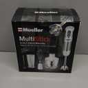 Mueller Multistick 800W 5-in-1 Immersion Blender Handheld, 12 Speed Hand Mixer - Turbo Boost, Heaviest Duty Copper Motor, Titanium Blades Blenders for Kitchen, Milk Frother Wand, Whisk, White