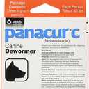 Panacur C Canine Dewormer (Fenbendazole), 4 Gram, 3 Count (Pack of 1), Red, Exp Date: 2027/06