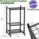 Garden Tool Organizer, Yard Tool Tower Rack for Garage Organization and Storage, Up to 35 Long-Handled Tools/Rakes/Brooms, Heavy Duty Steel Garden Tool Stand for Shed, Outdoor, Black