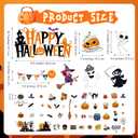 Yexiya 58 Pcs Happy Halloween Bulletin Board Decoration Set Witch Ghosts Pumpkins Cutouts Paper Halloween Classroom Party Decor for Holiday School Classroom Chalkboard Wall Decor Supplies