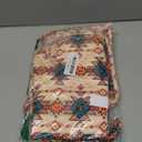 Aztec Print Oven Mitts Pot Holders Set Silicone Native American Kitchen Gloves Western Tribal Potholders Non-Slip Heat Resistant for Chef Baking Cooking Grilling BBQ 4 pcs Kitchen Mitts (Orange Green)