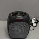 Amazon Basics Ceramic Space Heater, Portable Indoor Heating Solution, With Overheat and Tip-Over Protection, Thermostat, Non-Oscillating, 1500W, 7.52"D x 6.34"W x 9.45"H, Black