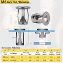 Stainless Steel M6 Jack Nut with Installation Tool Threaded Insert Petal Nuts Nutserts Jacknut Srew Anchor Spider Rivnut Blind for Plastic Polywood Pressboard Hardboard