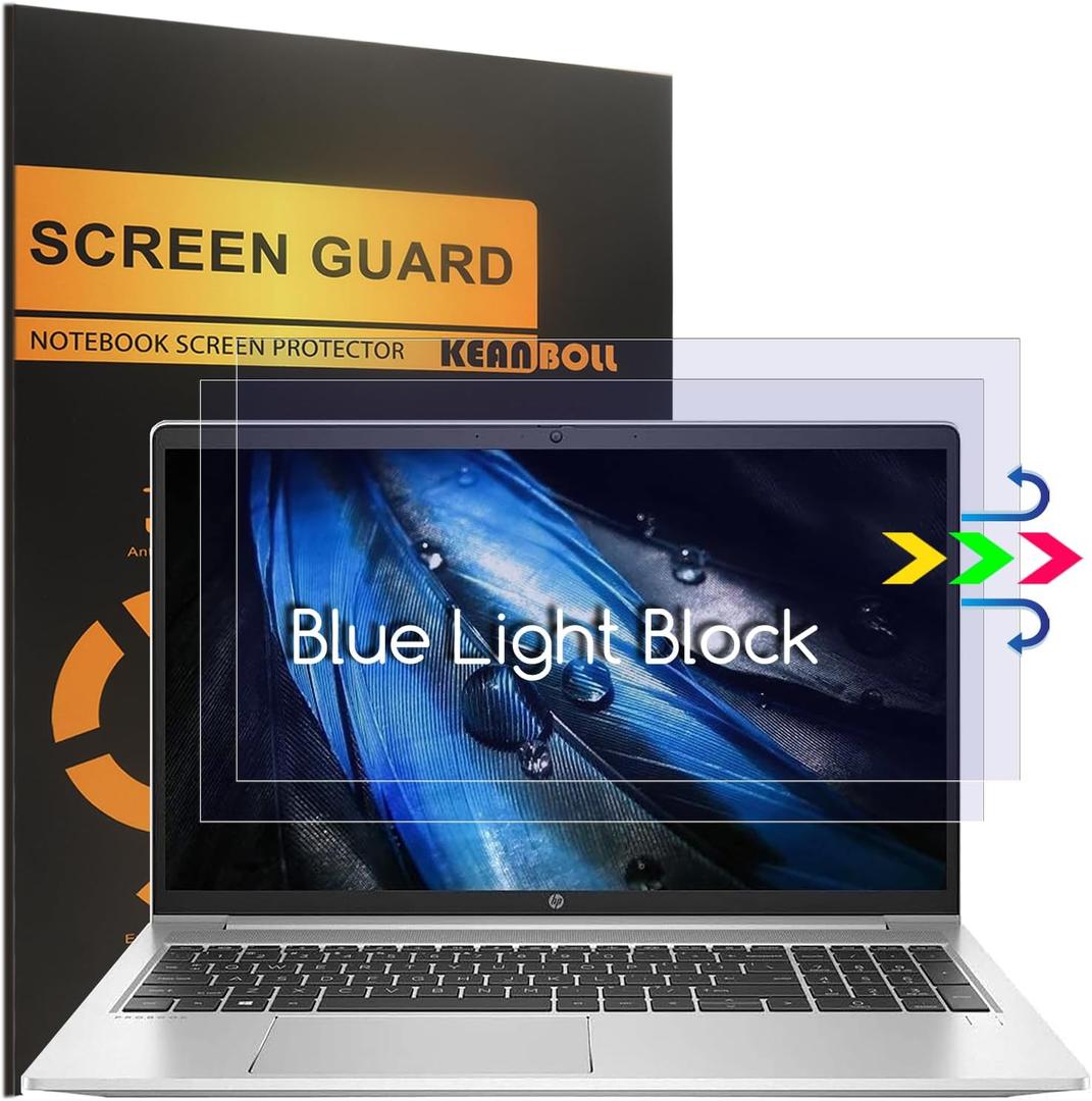 KEANBOLL 2 Pack Anti Blue Light (Matte) Screen Protector for HP Laptops 15.6" HP 250/255 G10HP Pavilion/OMEN/ENVY/EliteBook/ProBook/ZBook/Victus/ChromeBook 15.6-Inch Laptop, Blue Light Blocking