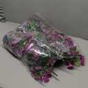 MARTINE MALL 8 Pcs Look Real Artificial Flowers for Outdoors, Realistic Artificial Hanging Flowers for Outdoors, UV Resistant Fake Hanging Plants Silk Petunia Faux Flowers for Porch Patio, Purple