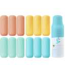 12 Pack Travel Essentials Silicone Bottle Covers,Elastic Sleeves for Leak Proofing, Travel Accessories Luggage for Women Men, Cruise Ship Essentials,Travel Size Bottles Toiletries,Travel Must Haves