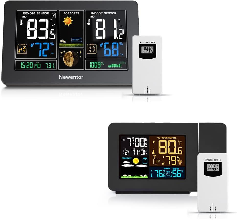 Newentor Weather Station Q3 and Projection Alarm Clock Q6
