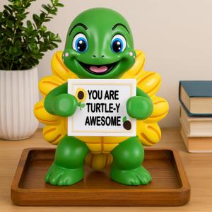 Christmas Funny Positive Turtle Gifts Resin Figurine Emotional Cheer Support Staff Appreciation Gifts for Women Men Birthday Present(Turtle)