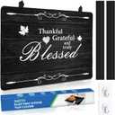 Stove Top Cover for Electric Stove (28.5x 20.5), Heat Resistant Glass Cooktop Cover, Multipurpose Stove/Counter/Washer Top Protector, Dishwasher Safe Natural Rubber (Thankful) (Thankful, Grateful and Blessed)