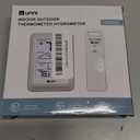 Indoor Outdoor Thermometer Hygrometer Wireless Weather Station, Temperature Humidity Monitor Battery Powered Inside Outside Thermometers with 330ft Range Remote Sensor(Black)