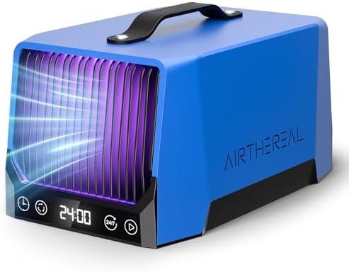 Airthereal DA25 Desktop Ozone Generator, 60,000mg/h High Capacity Odor Eliminator for Smoke, VOCs and Pet Odors, Portable Ozone Machine for Home, Garage & Car, Cover up to 5,000 sq. ft (Blue)
