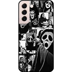Compatible for Samsung Galaxy S22 Plus 5G Case, Cute Skull Skeleton Scary Face Designed Cool Fun Funny Phone Case, Soft TPU Cover for Women Girls Boys Teens Kids (Black)