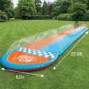 Water Slide with 2 Bodyboards - 22.5ft Water Slides for Kids Backyard, Premium Muti-Way Sprinkler System Slip and Slide for Kids, Summer Outdoor Play Equipment, A02