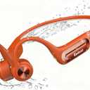 Bone Conduction Headphones, Open Ear Headphones with MP3 Mode 32GB, 10Hrs Playtime IP68 Waterproof Swimming Headphones Secure Fit for Running, Cycling, Work, GiftOrange