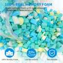 20lbs Bean Bag Filler, Shredded Memory Foam Filling for Pillow Stuffing Cushion Arts Crafts Refill, Without Added Gel Particles, Premium Soft and Great for Stuffing (Multi Color and Pack of 4)