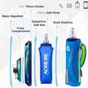 Azarxis TPU Soft Flask Collapsible Water Bottles BPA-Free 250ml 350ml 500ml 600ml for Hydration Vest Pack Running Hiking Cycling Climbing