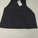 LASLULU Womens Crop Tops Sleeveless Workout Tops Halter Neck Cropped Tank Flowy Athletic Shirts Muscle Tank Medium Black