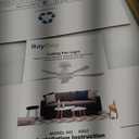 Ceiling Fans with Lights, 46 inch Modern Low Profile Ceiling Fan with Light and Remote App Control, Flush Mount, Quiet DC Reversible, Dim Led Ceiling Fan for Bedroom Kitchen Indoor/ Outdoor Patio Brown