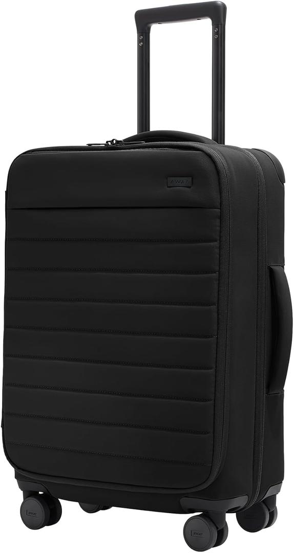 Away Softside Bigger Carry-On Suitcase, 23 Inch Lightweight, Expandable High-Strength Nylon Luggage With Spinner Wheels, Meets Requirements for Most Major Airlines, Jet Black