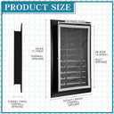 Gisafai 2 Pcs 12" x 18" Gable Vent Aluminum Alloy Wall Vents Shed Attic Vent with Screen Return Air Grill with Screws, for Ventilation Exterior Doors Wall House (Black)