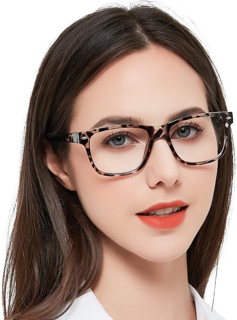 MARE AZZURO Large Square Reading Glasses Women Big Readers 1.0 1.25 1.5 1.75 2.0 2.25 2.5 2.75 3.0 3.5 4.0 5.0 6.0 (Leopard)