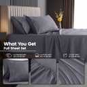Utopia Bedding Full Size Extra Deep Pocket Sheet Set Fits Mattresses Up to 21 inches Cooling, Soft & Breathable Oeko-Tex 4 Piece Bed Sheets (Grey)