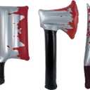 Bloody Halloween Inflatable Weapons Prop 3pcs Blow Up Halloween Fake Knives Bloody Knife Halloweens Inflatable Axe Dagger Prop for Halloweens Cosplay Horror Party Supplies