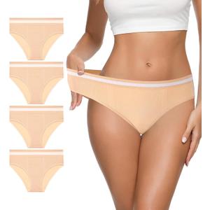 Eiggam Women's Cotton Bikini Panties,High-Cut Full Coverage Stretch Cool Underwear for Women (XXL)