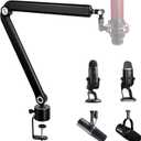 SUNMON Mic Stand Boom Arm - Microphone Arm Compatible with HyperX QuadCast, 360 Rotation Microphone Stand, Weighted Metal Mic Boom Arm for HyperX QuadCast,Blue Yeti,Shure MV7,Rode and Most Gaming