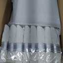 Goodluck 352 Pieces Silver Dinnerware Set for 50 Guests, Square Plastic Plates with Silver Trim, Include: 100 Plastic Plates, 50 Rolled Napkins, 50 Cups, 50 Cutlery Set and 2 Tablecloth