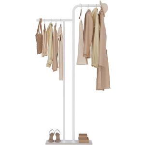 Metal Coat Rack Freestanding, Coat Hanger Stand with Rock Slab Base, Sturdy Clothes Rack, Modern Garment Rack, for Bedroom, Hallway, Entryway, 70.9 Inches High, White, GYJ201W