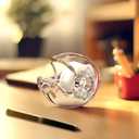 Amazing Abby - Tania - Acrylic Tape Dispenser, Plastic Label Roll Holder, Clear Sticker Organizer, Perfect Office Desktop Storage Solution for Tapes, Labels, Stickers, and More