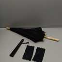 Paterr 3 Pcs White Lace Parasol Set Wedding Umbrella with Fan & Gloves