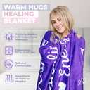 Loving Hue Chemo Care Package, Cancer Care Gifts for Women with Blanket, Socks, Journal, Tumbler (Purple)